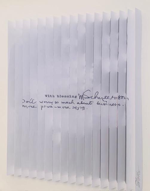 The Lubavitcher Rebbe - Don't Worry So Much 3D Wall Sculpture