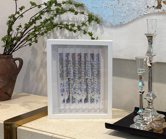 Shem Tov "Shabbat Candles - Candle Prayer" 3D Sculpture Hand Signed Custom Framed COA