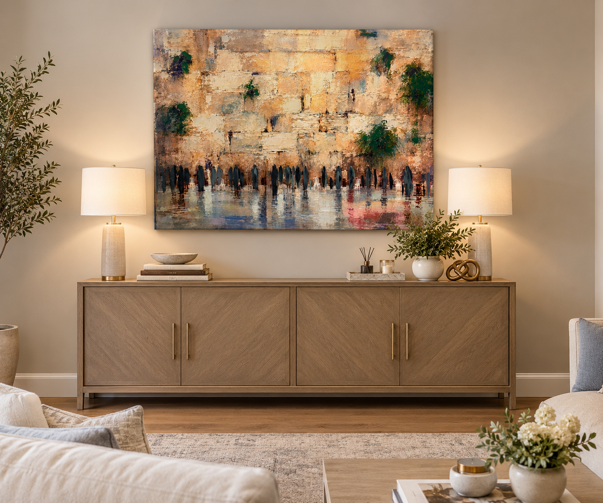 Kotel (Western Wall) Mixed Media with Acrylic Painting