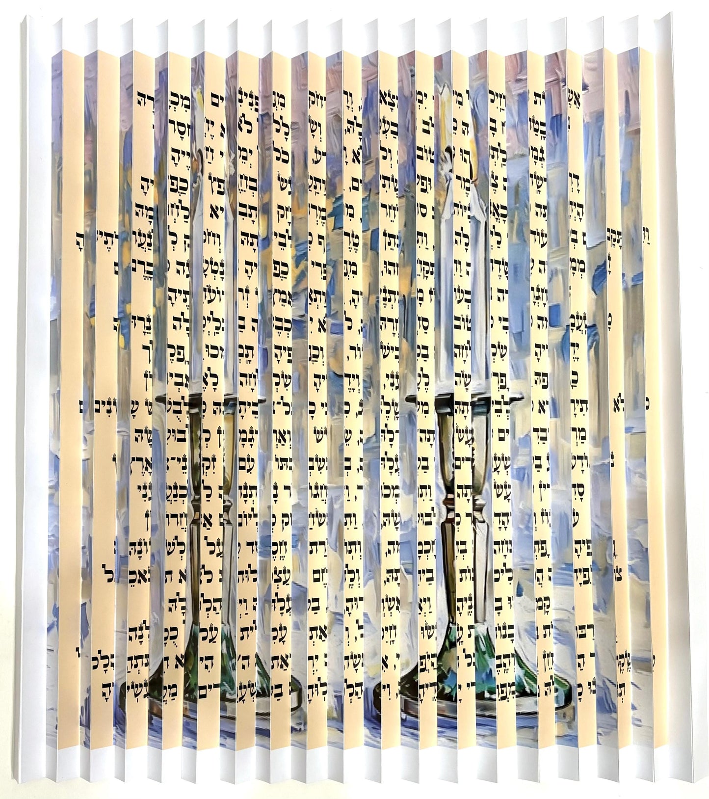 Shabbat Candles - A Mother's Light - With Eshet Chayil 3D Wall Sculpture