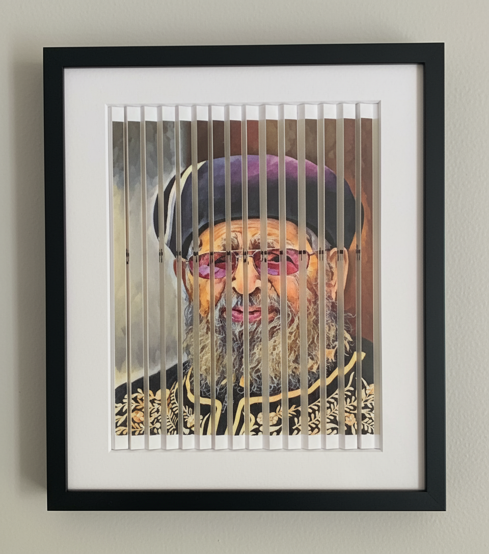Rav Ovadia Yosef - 3D Wall Sculpture