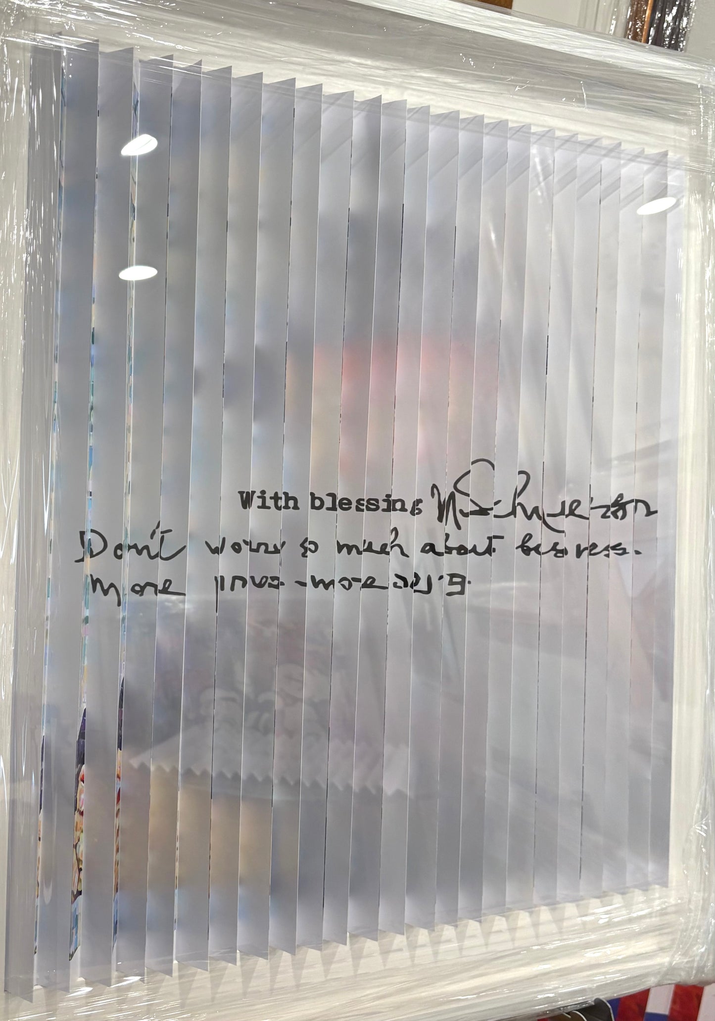 The Lubavitcher Rebbe II - Don't Worry So Much 3D Wall Sculpture