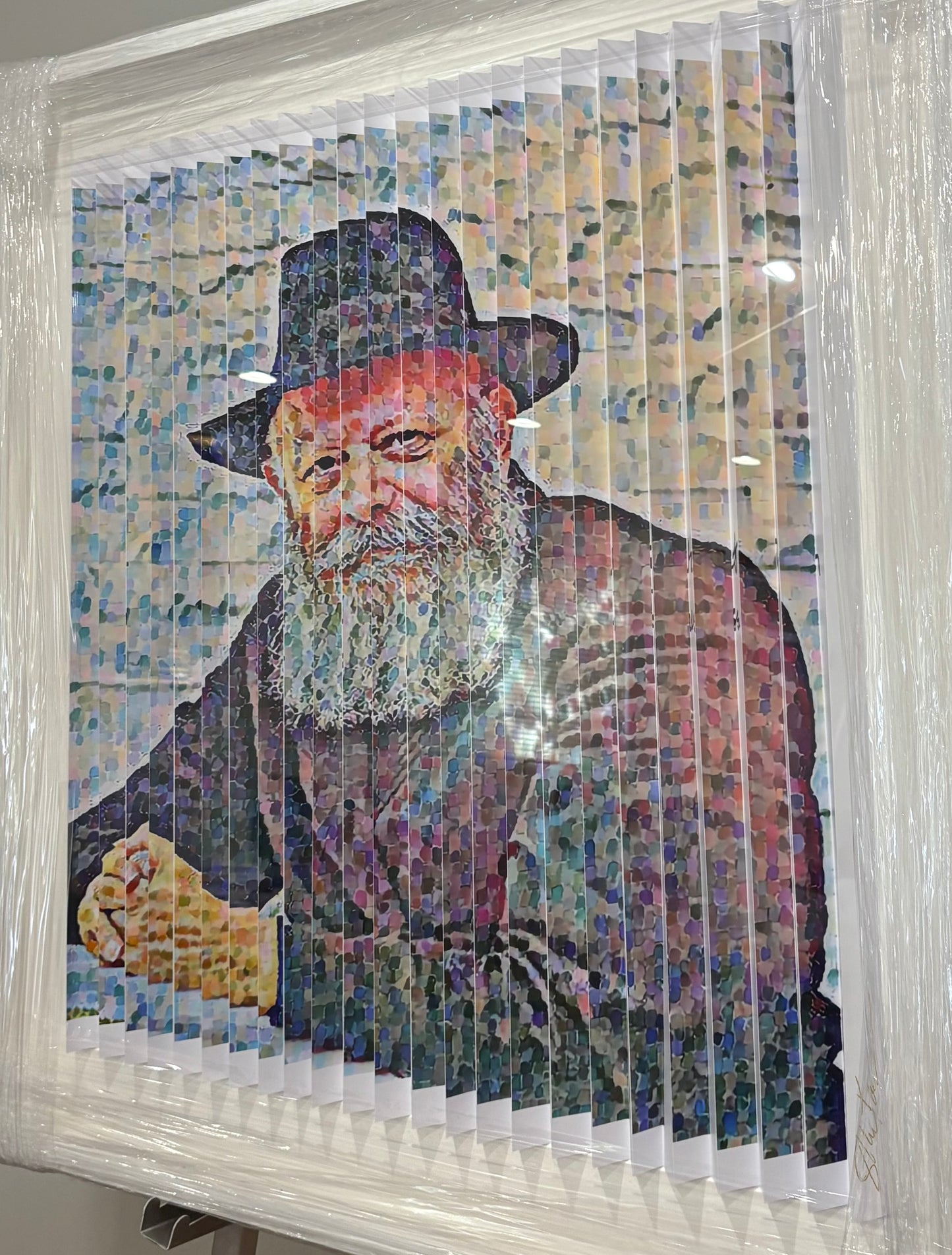 The Lubavitcher Rebbe II - Don't Worry So Much 3D Wall Sculpture