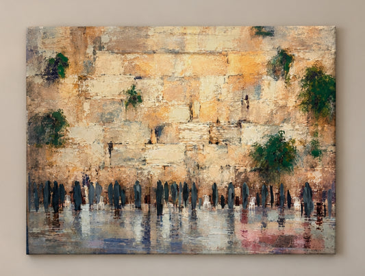 Kotel (Western Wall) Mixed Media with Acrylic Painting