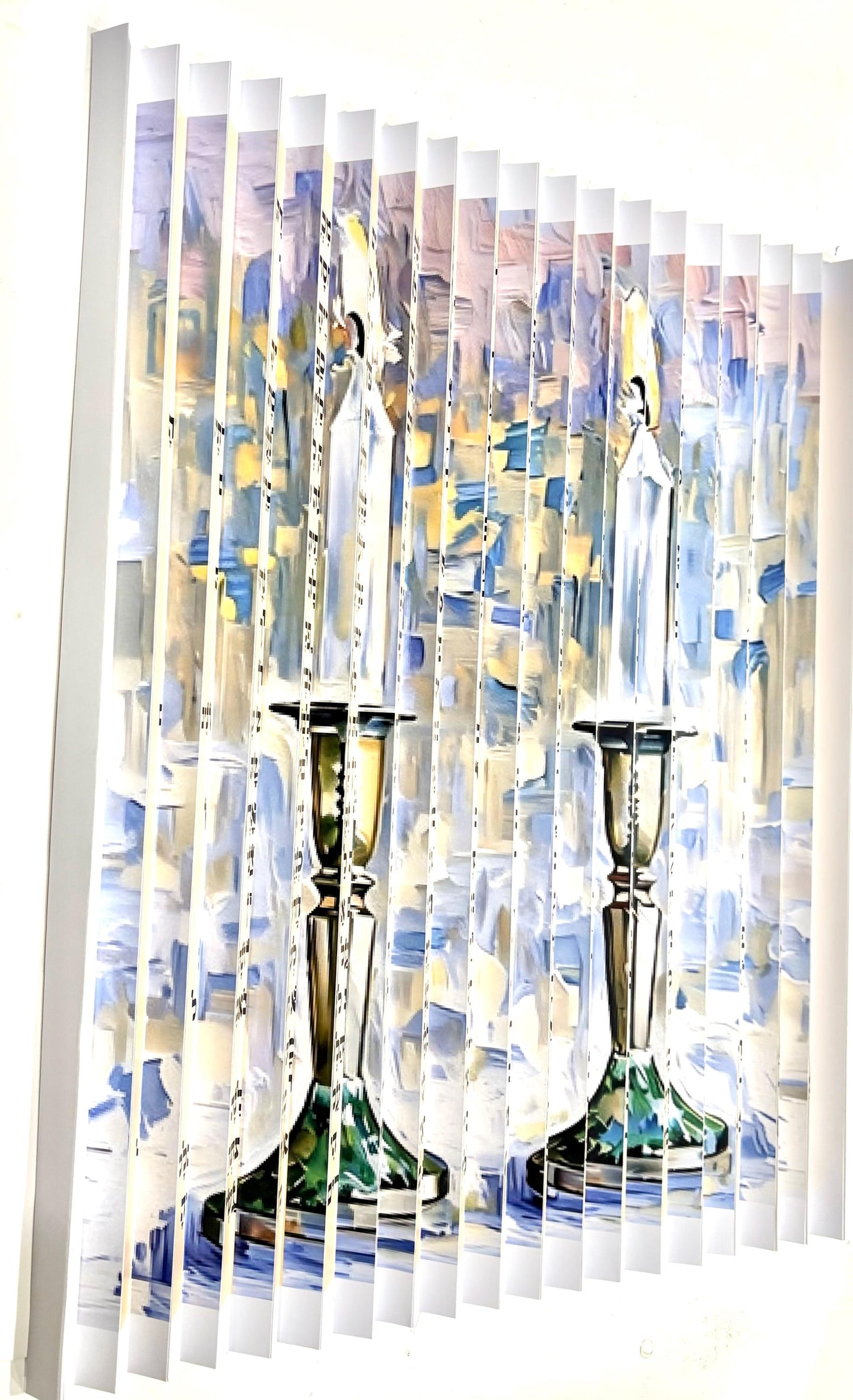 Shabbat Candles - A Mother's Light - With Eshet Chayil 3D Wall Sculpture